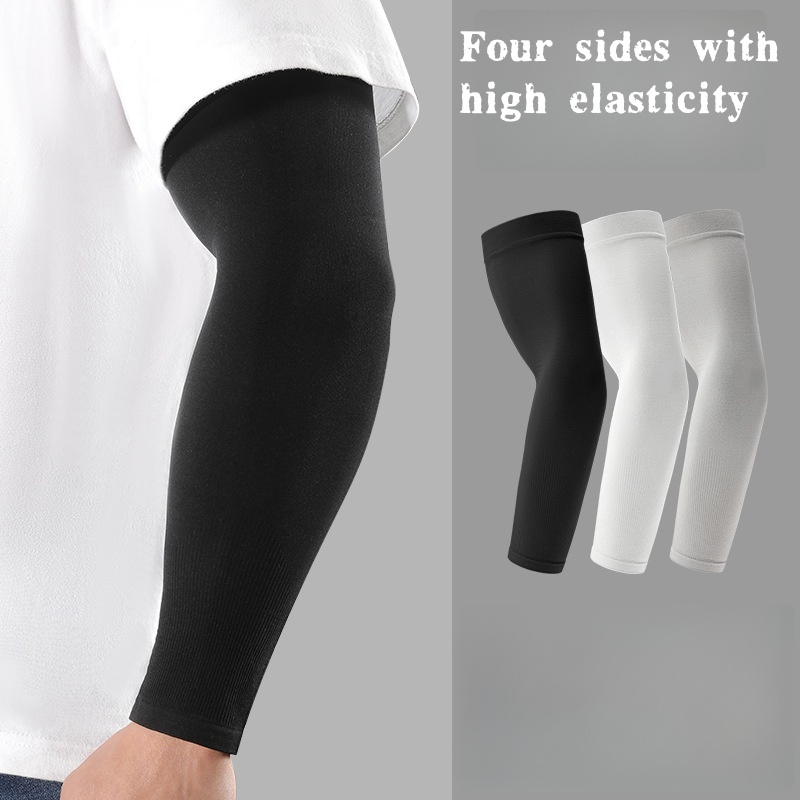 Cycling Gear For Men - 2pcs Ice Silk Arm Sleeves, Breathable