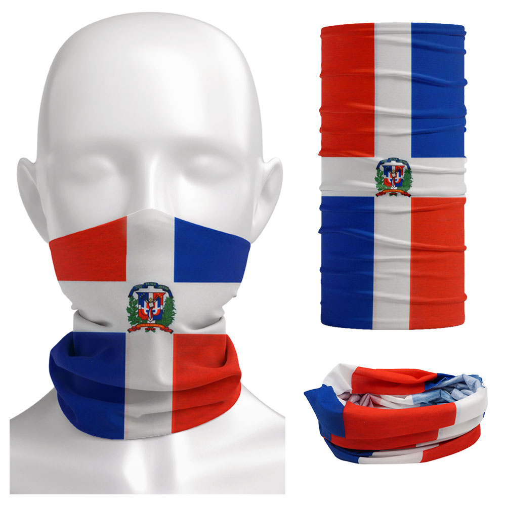 Cycling Gear For Men - Dominica National Flag Bandana Seamless Summer