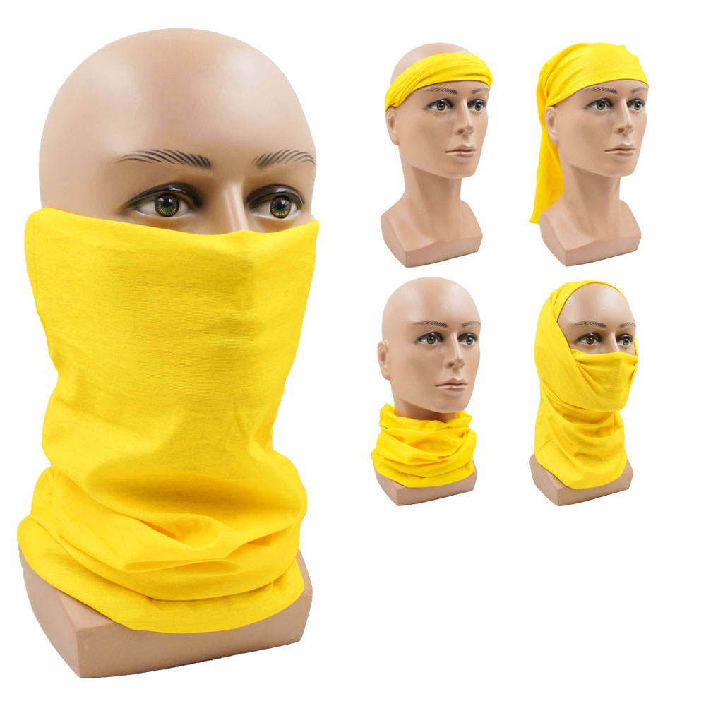 Gear In Cycling - Yellow Multifunction Cycling Neck Gaiter Sunblock