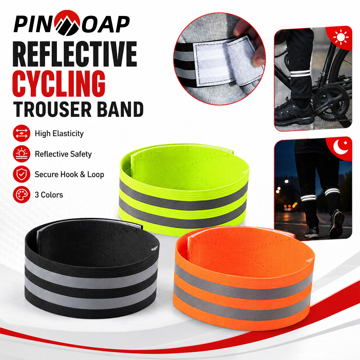 Cycling Gear For Commuting - PINMOAP 1/2PCS Bicycle Pants Leg Strap