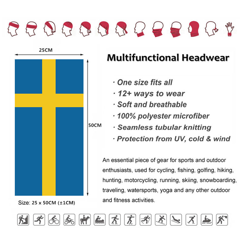 Sweden Flag Printed Bandana He - огляд і ціна Gear In Cycling
