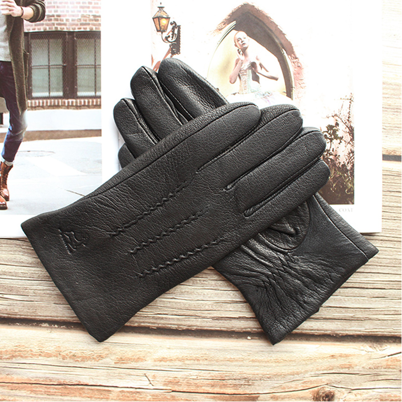 New Men Black Genuine Leather  - огляд і ціна Cycling Glove