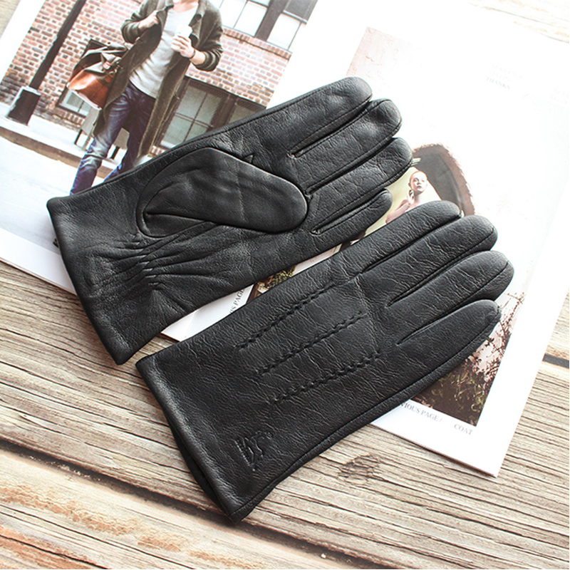 New Men Black Genuine Leather  - огляд і ціна Cycling Glove