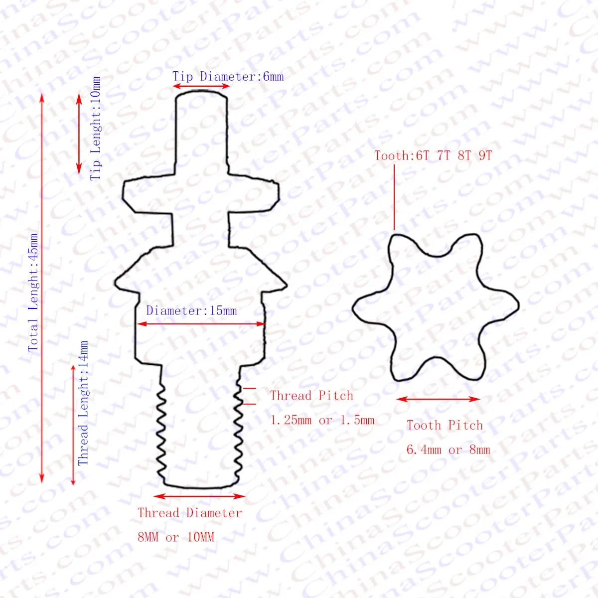 6T 7T 8T 9T 25H T8F M8 M10 Cha - огляд і ціна Cycling Gear Box