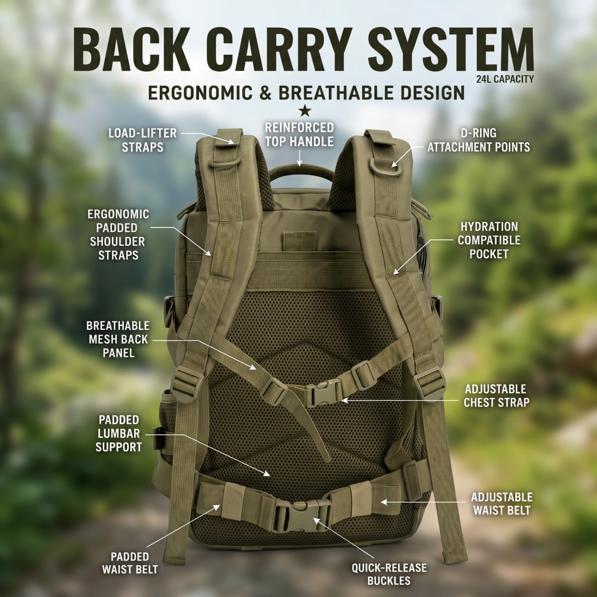 24L Molle Tactical Backpack fo - огляд і ціна Cycling Gear Duffle