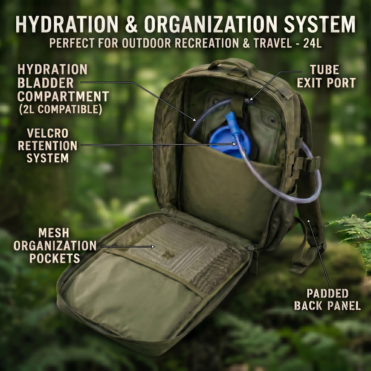 24L Molle Tactical Backpack fo - огляд і ціна Cycling Gear Duffle