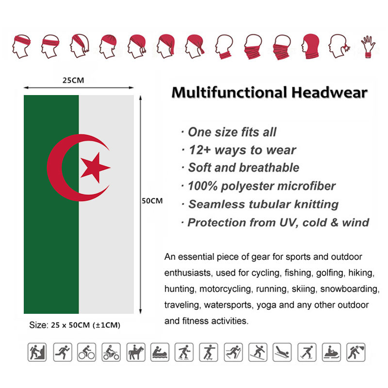 Algeria Flag Printed Bandana H - огляд і ціна Gear In Cycling