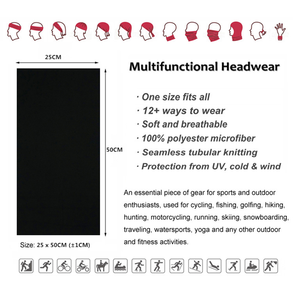 Seamless Solid Color Bandanas  - огляд і ціна Cycling Gear For Men