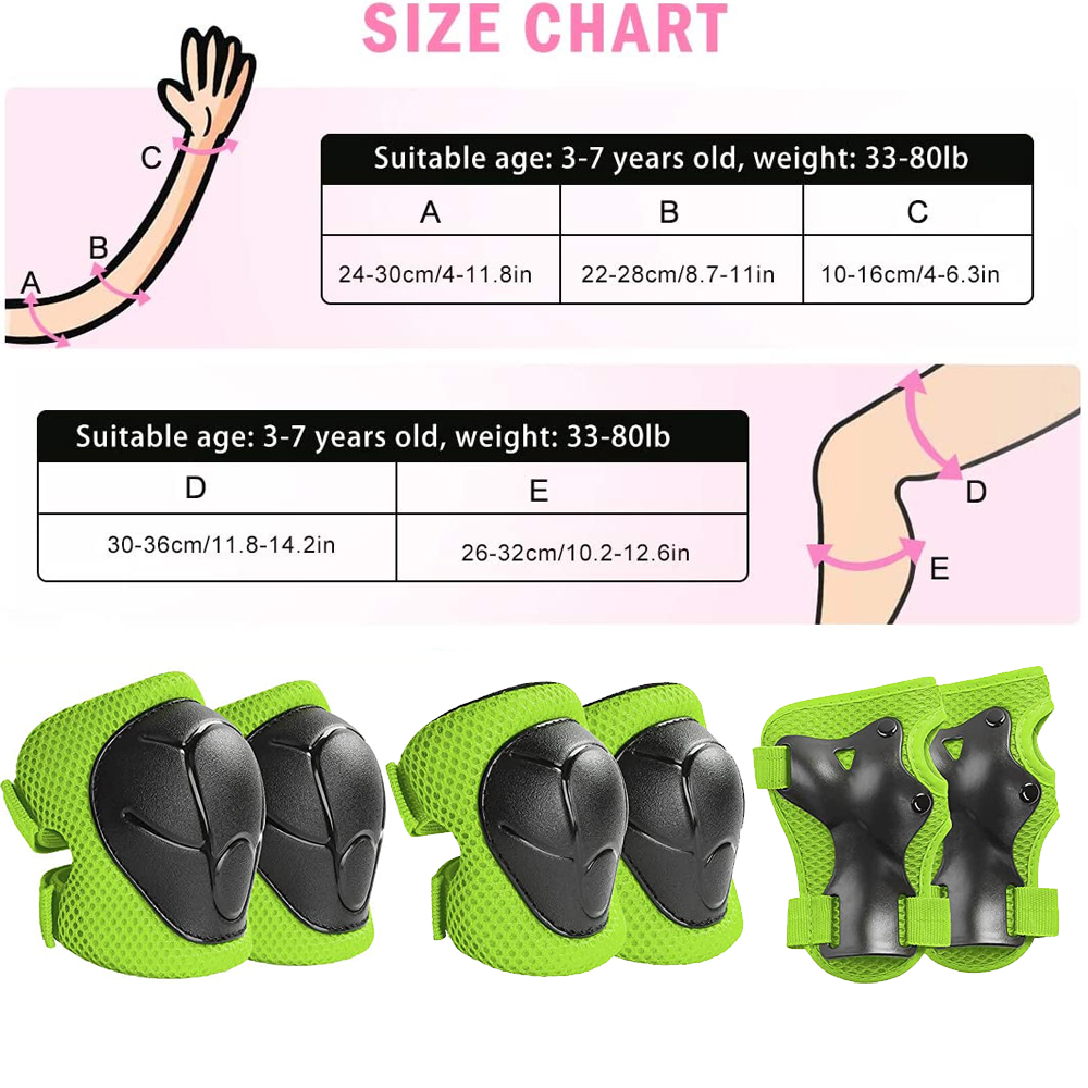6pcs Protective Gears Set for  - огляд і ціна Cycling Safety Gear For Kids